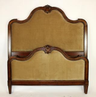 Appraisal: French Louis XV style high back bed French Louis XV