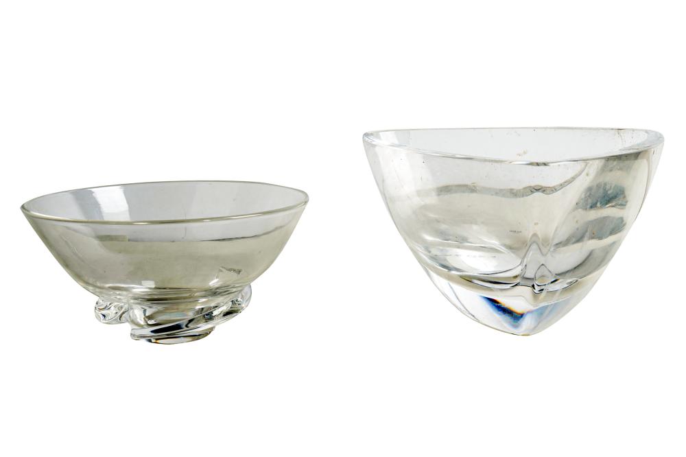 Appraisal: TWO GLASS BOWLS KOSTA BODA STEUBENcomprising one Christian von Sydow