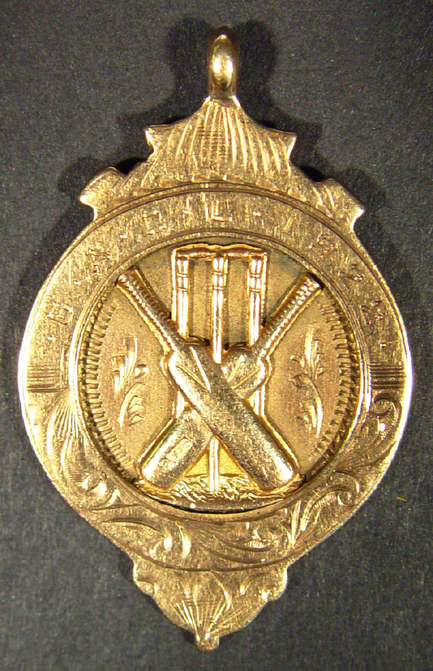 Appraisal: ct gold BACL cricket medal dated