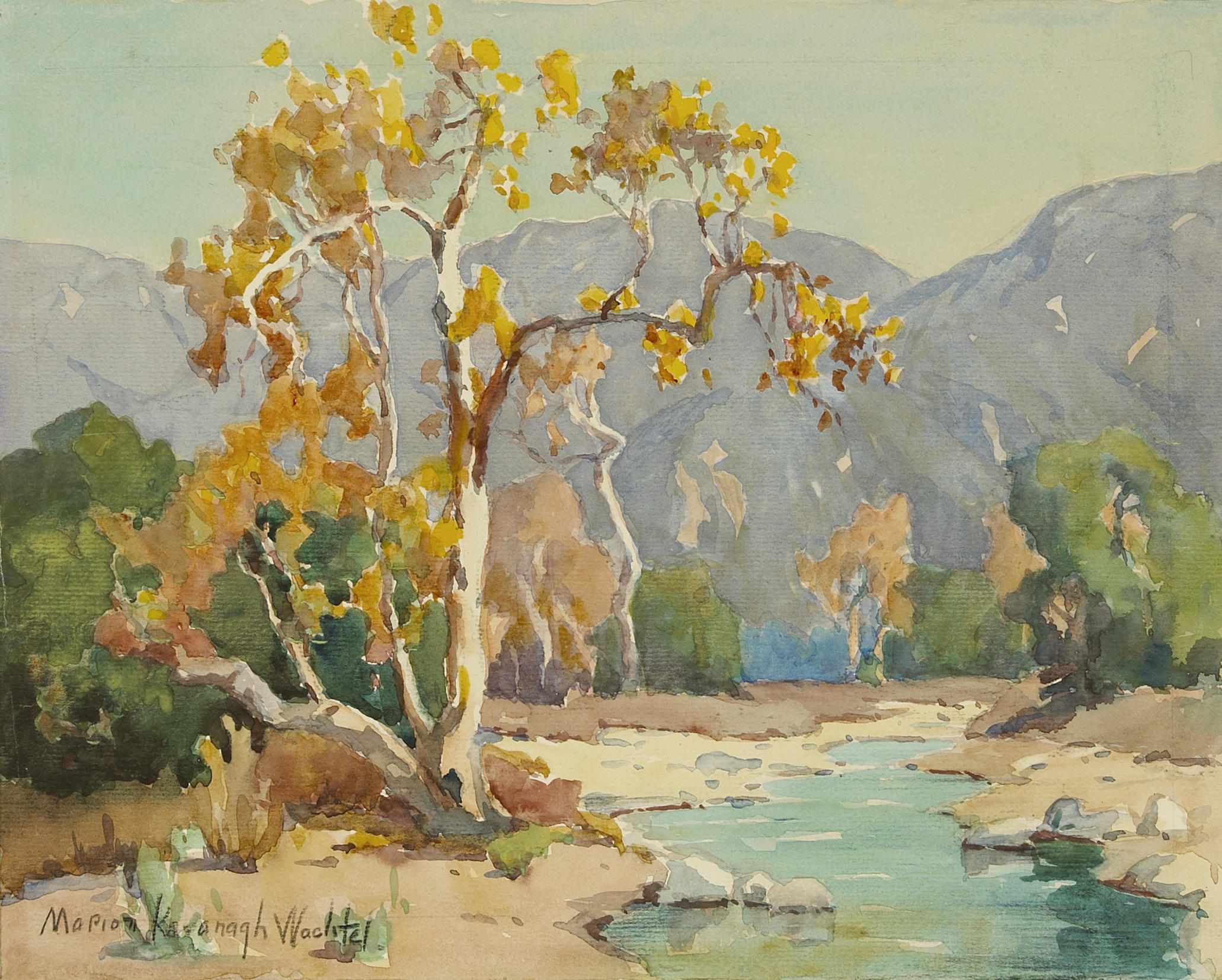 Appraisal: Marion Kavanagh Wachtel American - Stream by a tree with