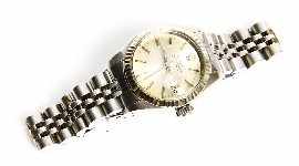 Appraisal: A stainless steel lady's Rolex Oyster Perpetual Datejust watch with