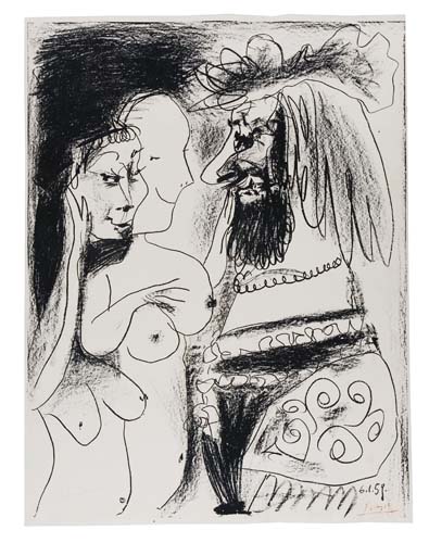 Appraisal: PABLO PICASSO Le Vieux Roi Lithograph x mm x inches