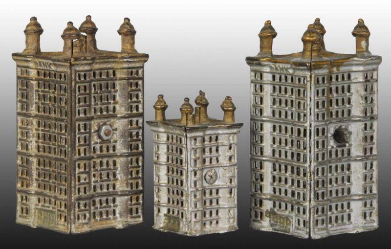 Appraisal: Lot of Cast Iron Skyscraper Still Banks Description Moore book