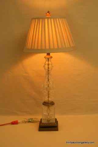 Appraisal: Elegant Cut Crystal Table Lamp Purchased new at Illumination Station