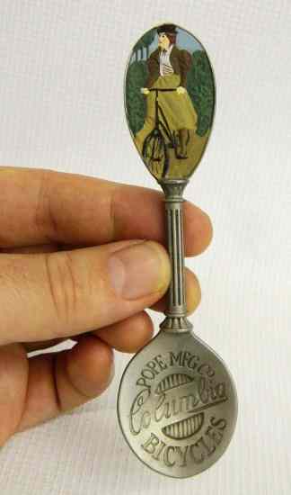 Appraisal: c late th c decorative pewter spoon ''Pope Mfg Co