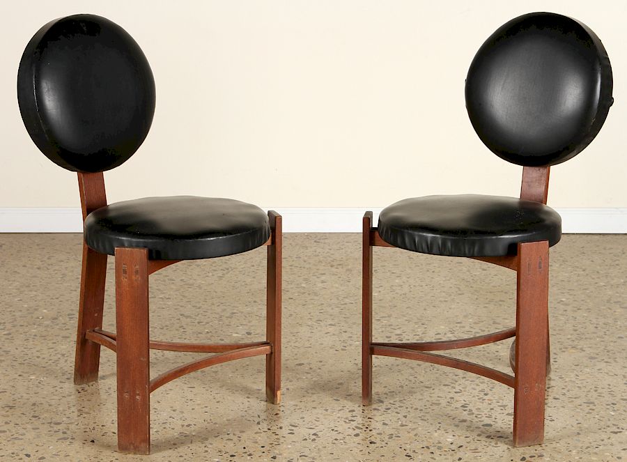 Appraisal: PAIR ITALIAN MID CENTURY MODERN LOLLIPOP CHAIRS A pair of