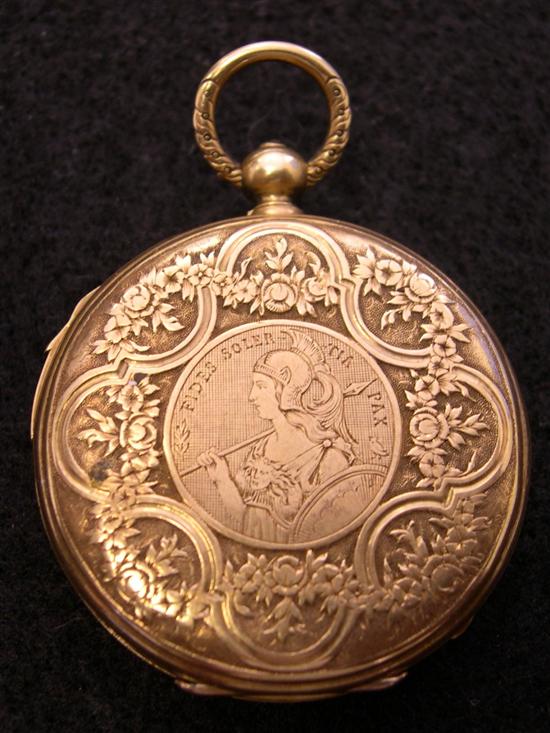 Appraisal: WATCH K gold pocket watch - mm key wind key