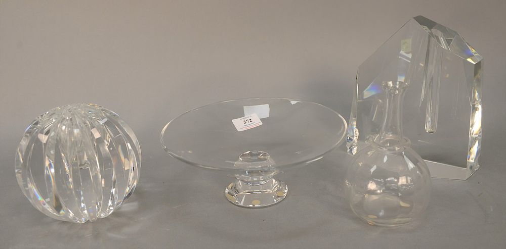 Appraisal: Baccarat crystal bud vase compote and a small vase along