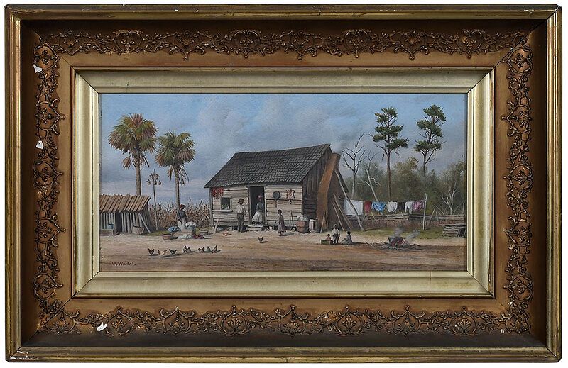 Appraisal: William Aiken Walker South Carolina - Cabin Scene signed lower