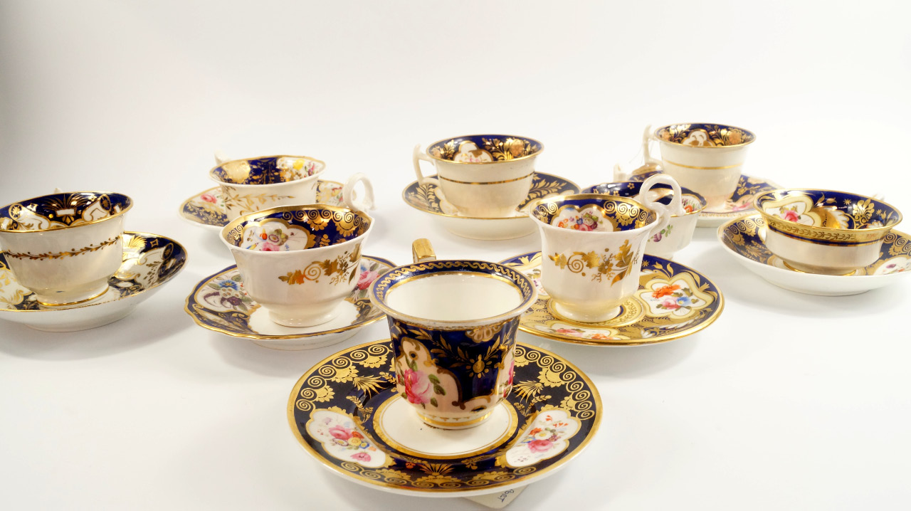 Appraisal: Early thC porcelain tea wares including Coalport Ridgway and Davenport