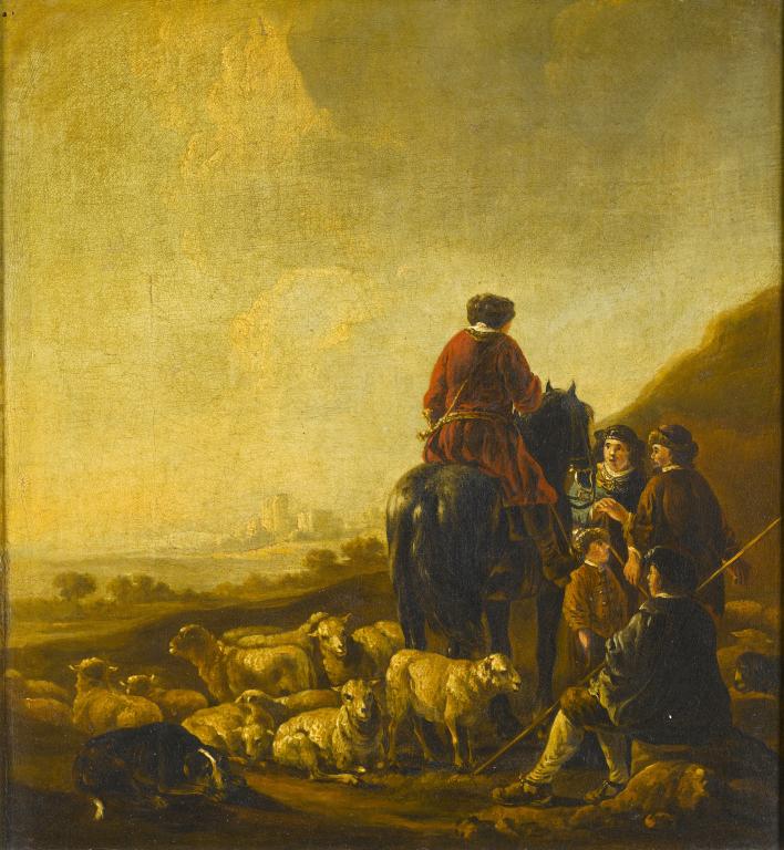 Appraisal: STYLE OF AELBERT CUYP - TH CENTURY LANDSCAPE WITH TRAVELLERS