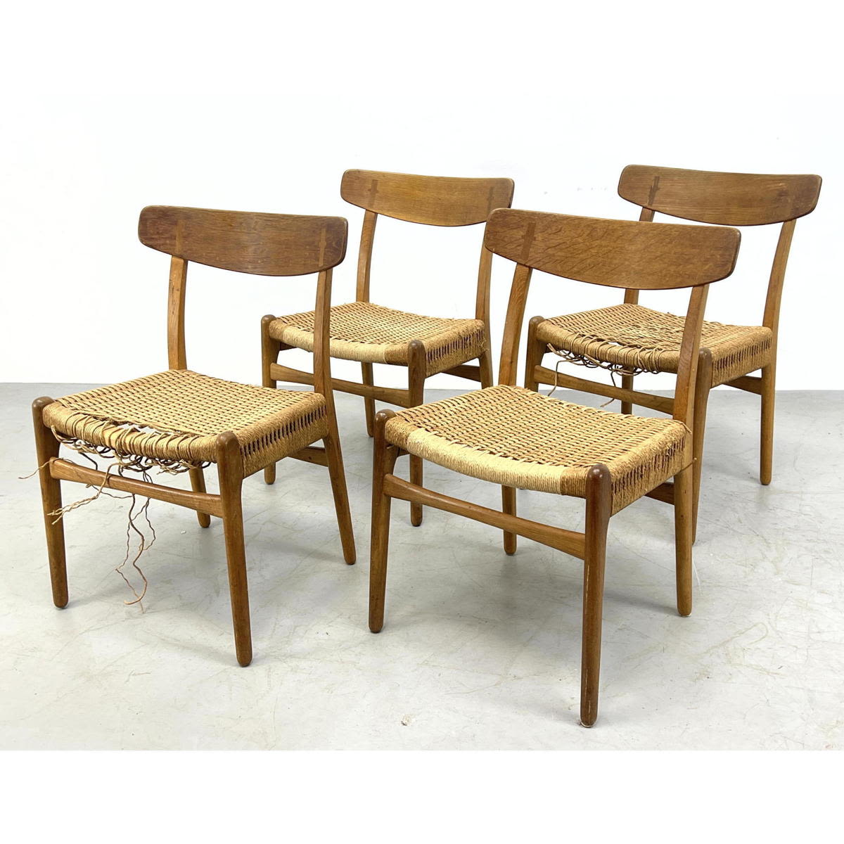 Appraisal: Set HANS WEGNER for CARL HANSEN Dining Chairs Danish Modern