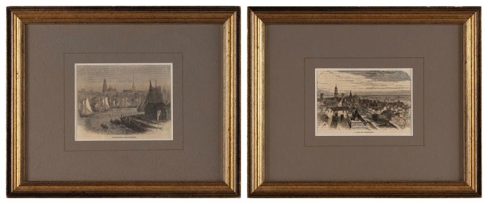 Appraisal: TWO MARITIME BOOKPLATES TH CENTURY FRAMED X TWO MARITIME BOOKPLATES