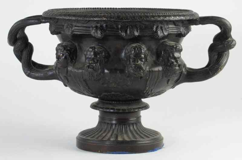 Appraisal: Bronze Reproduction Warwick Vasefinely cast bronze replicating an ancient Roman