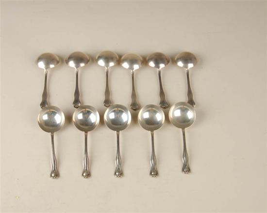 Appraisal: Eleven Sterling Mt Vernon Bouillon Spoons by Watson with an