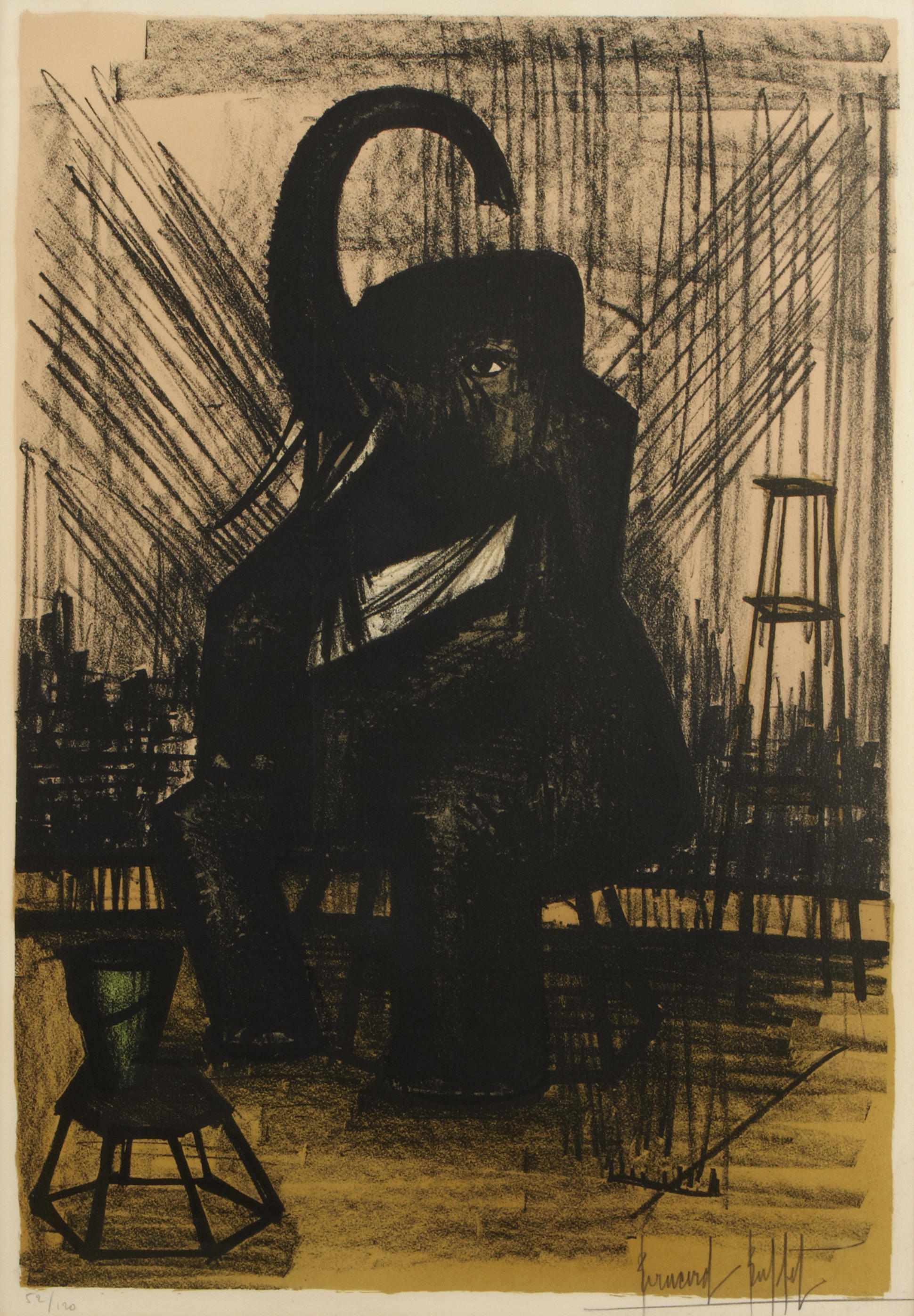 Appraisal: Bernard Buffet French - Elephant from Mon Cirque S Lithograph