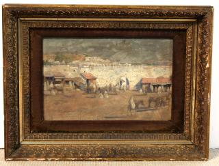 Appraisal: Robert Sewall Van Vorst American Market Place at Tangiers depicting