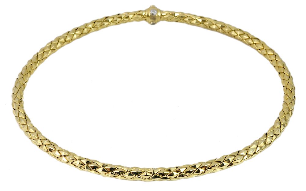 Appraisal: kt Gold Chimento Choker Necklace Chimento kt yellow gold hollow