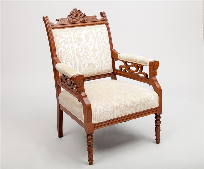 Appraisal: Renaissance Revival Carved Walnut Armchair x x in Estimate -