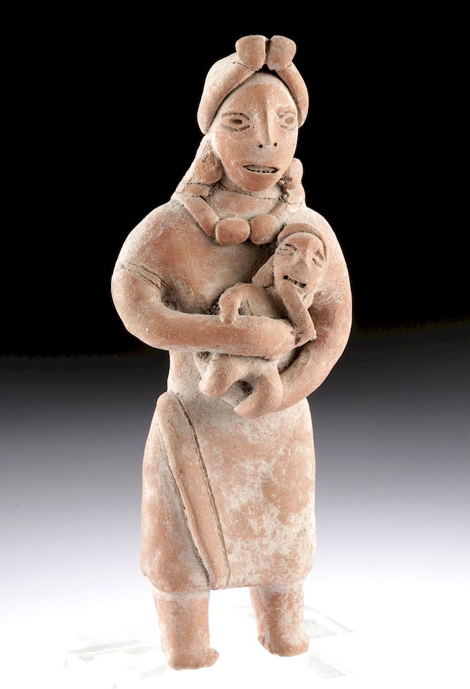 Appraisal: Pre-Columbian Autlan Terracotta Mother Child Pre-Columbian West Mexico Jalisco Colima