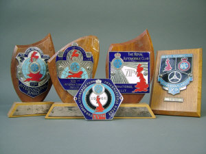 Appraisal: Five R A C enamelled car badges for the Xth-XIIIth