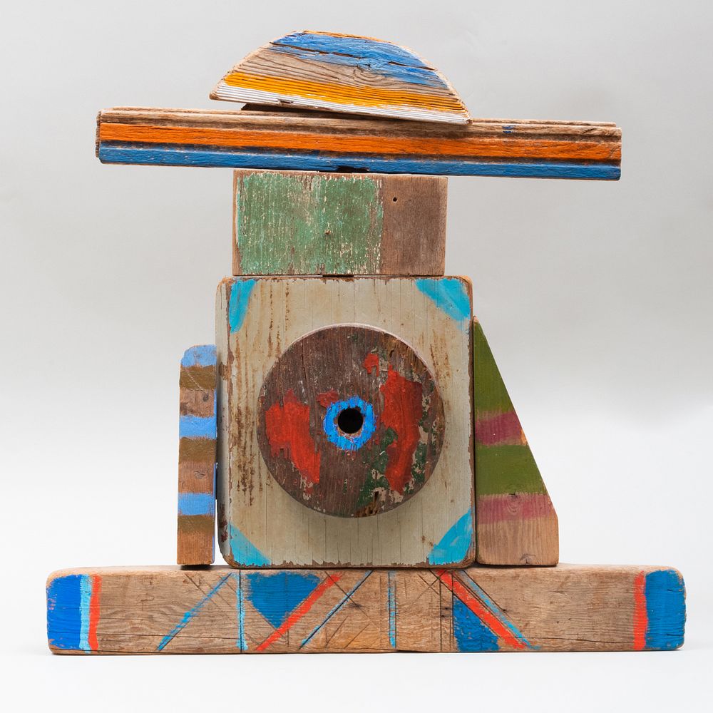 Appraisal: Betty Parsons - Saturn Painted wood construction signed 'Betty Parsons'