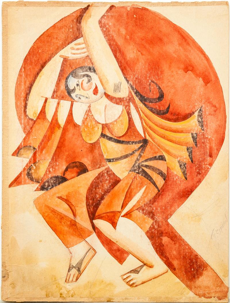 Appraisal: th Century School Untitled Costume Design Watercolor on wove paper