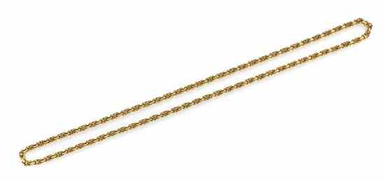 Appraisal: An Karat Yellow Gold Chain Link Necklace retailed by Neiman