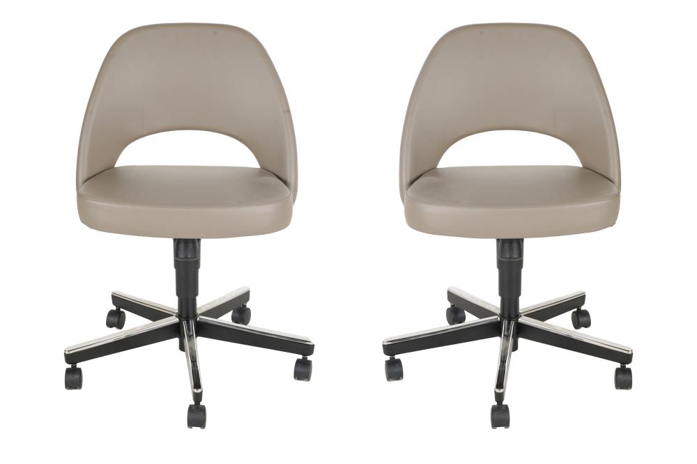 Appraisal: EERO SAARINEN FOR KNOLL PAIR OF SWIVEL OFFICE CHAIRSwith Knoll