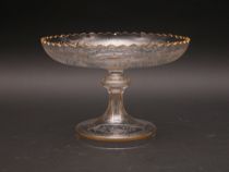 Appraisal: An Etched Crystal Coup-Shaped Comport French possibly Clichy C Early