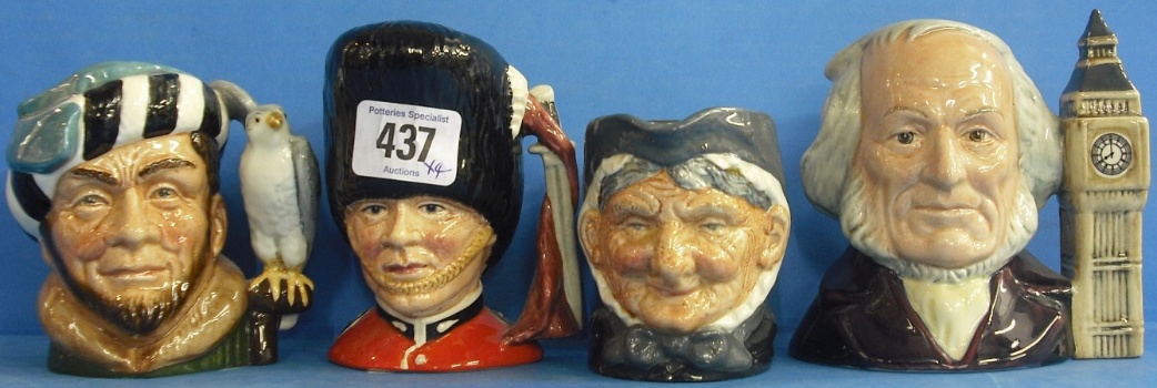 Appraisal: Royal Doulton Small Character Jugs The Faulkener D John Doulton