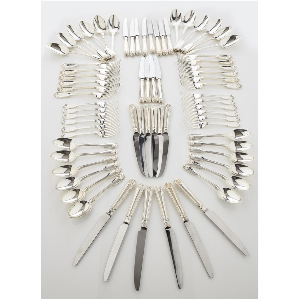 Appraisal: An Edwardian suite of flatware Goldsmiths Silversmiths Company London of