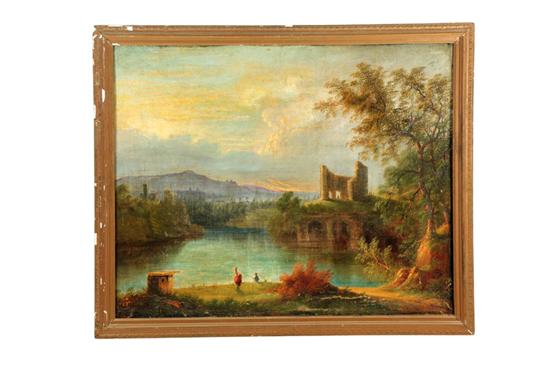 Appraisal: LANDSCAPE EUROPEAN SCHOOL MID TH CENTURY Oil on canvas unsigned