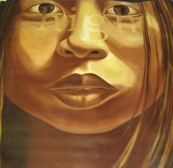 Appraisal: Sue-En-Wong self portrait diptych oil on canvas portrait with the