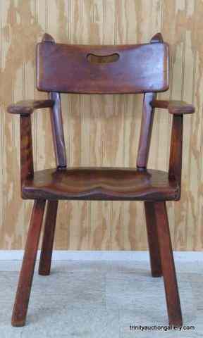 Appraisal: Antique c Cushman Colonial Arm Chair SignedMarked and Manufactured by