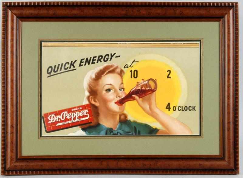 Appraisal: Cardboard s Dr Pepper Horizontal Poster Description Beautifully matted and