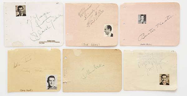 Appraisal: A large group of A-list male movie star signatures s-