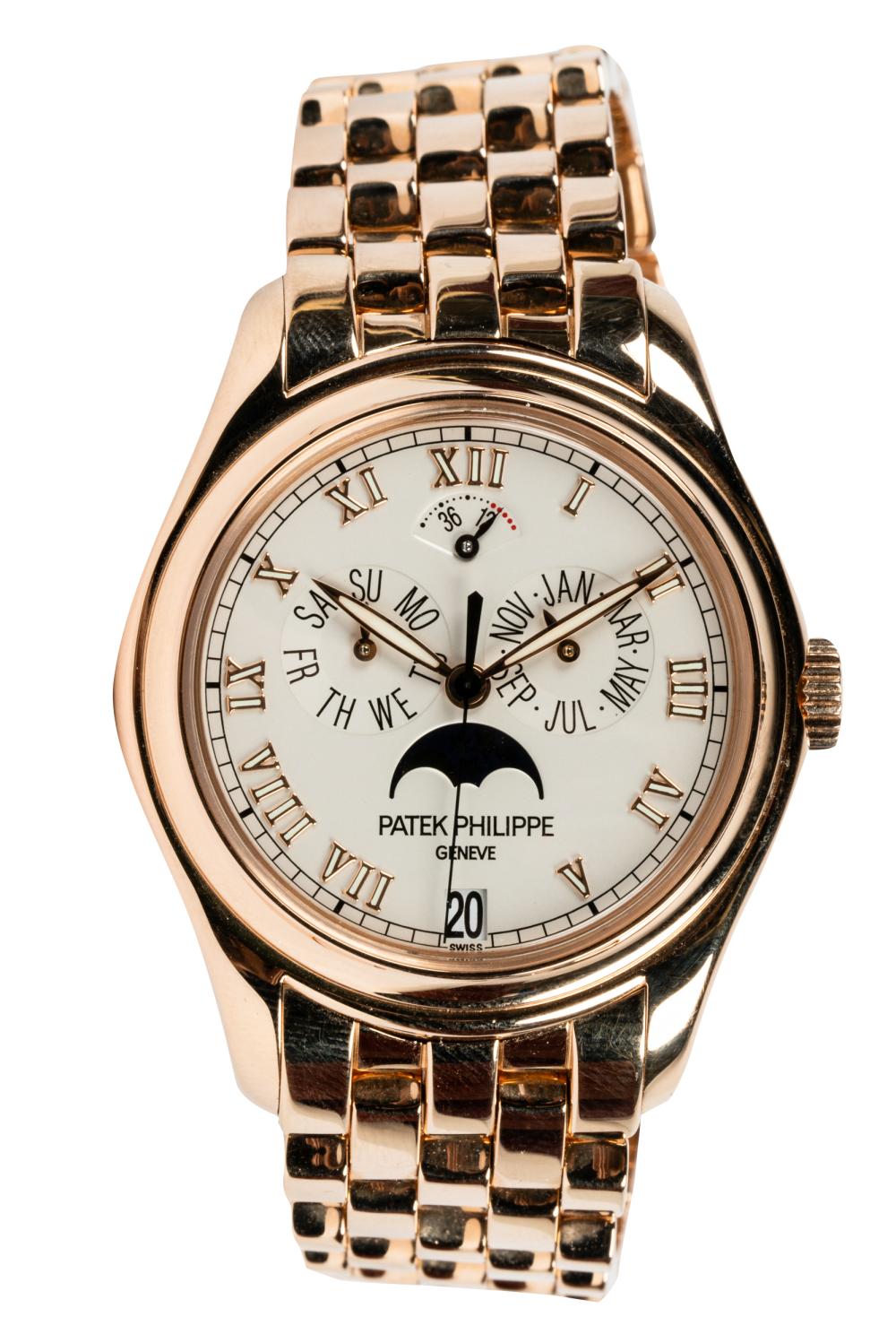 Appraisal: PATEK PHILIPPE KARAT ROSE GOLD 'COMPLICATIONS' WRISTWATCHwith Roman numeral hour