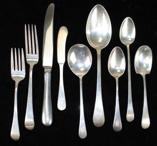 Appraisal: Tuttle sterling silver flatware in Hannah Hull pattern Approximate service