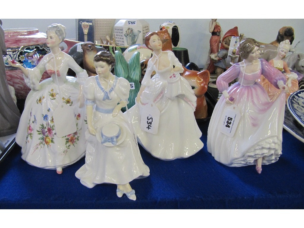 Appraisal: Four Royal Doulton figures Ashley HN Carol HN Jean HN