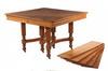 Appraisal: AMERICAN OAK DINING TABLE - Square Quarter-Sawn Golden Oak Dining