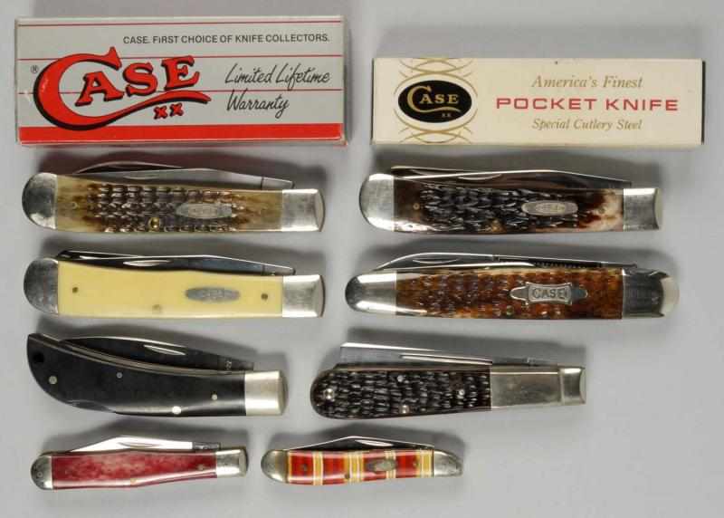 Appraisal: Lot of Case Folder Knives Description Three circa s -blade