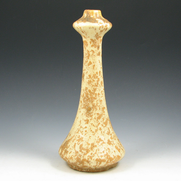 Appraisal: Roseville Crystalis vase in a mottled mustard yellow to brown