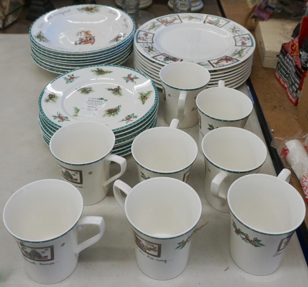 Appraisal: MIKASA 'CHRISTMAS WISH' PORCELAIN DINNER SERVICE PIECESMikasa 'Christmas Wish' Porcelain