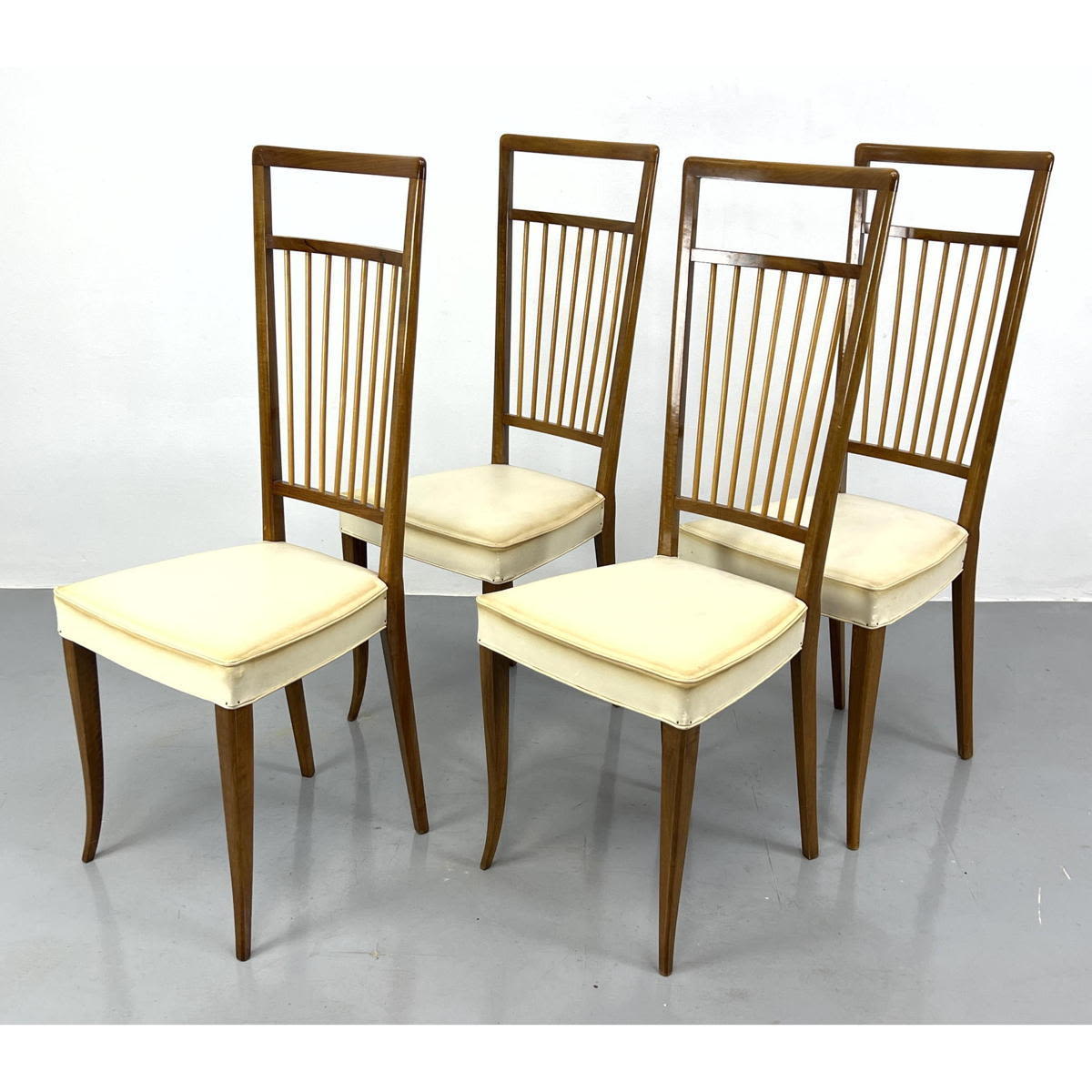 Appraisal: Set Italian Tall Back Dining Chairs Dimensions H inches W