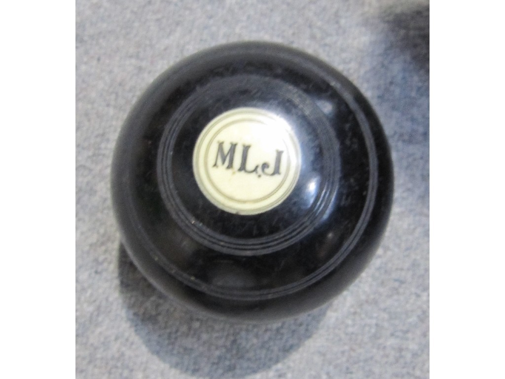 Appraisal: Lot comprising set of lawn bowls three bowls and a