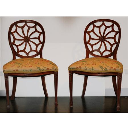 Appraisal: Set of Four Neoclassical Style Mahogany Side Chairs Estimate -