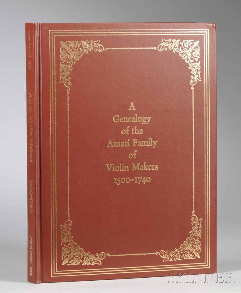 Appraisal: Draley Daniel Genealogy of the Amati Family of Violin Makers