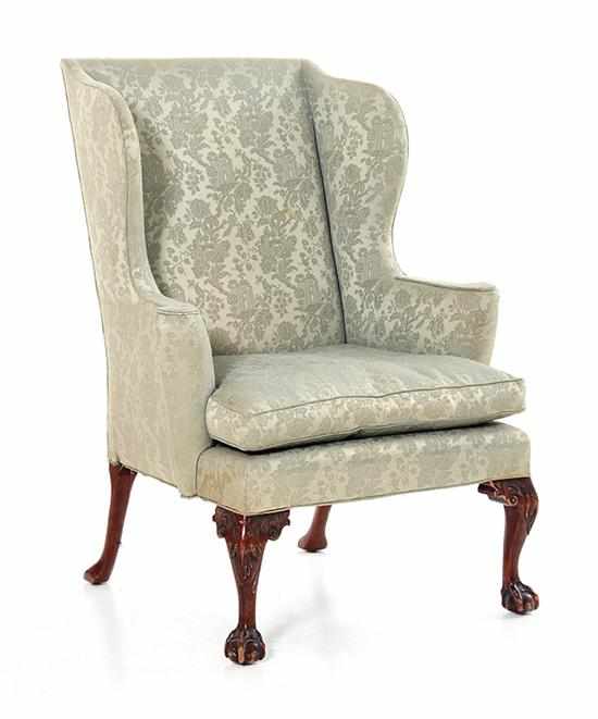 Appraisal: Kittinger wingchair for Colonial Williamsburg Collection rectangular upholstered back with