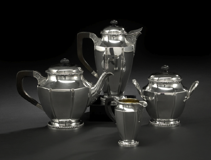 Appraisal: Good Four-Piece French First Standard Silver Coffee and Tea Service